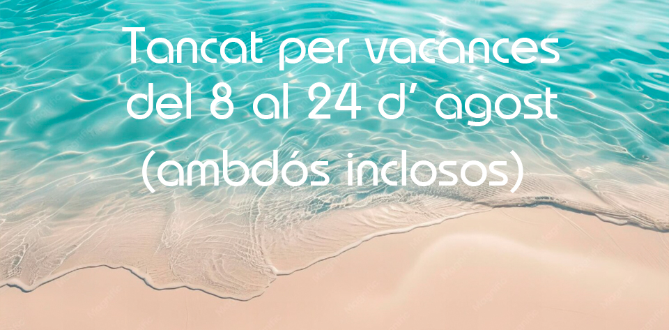 Tancat per vacances